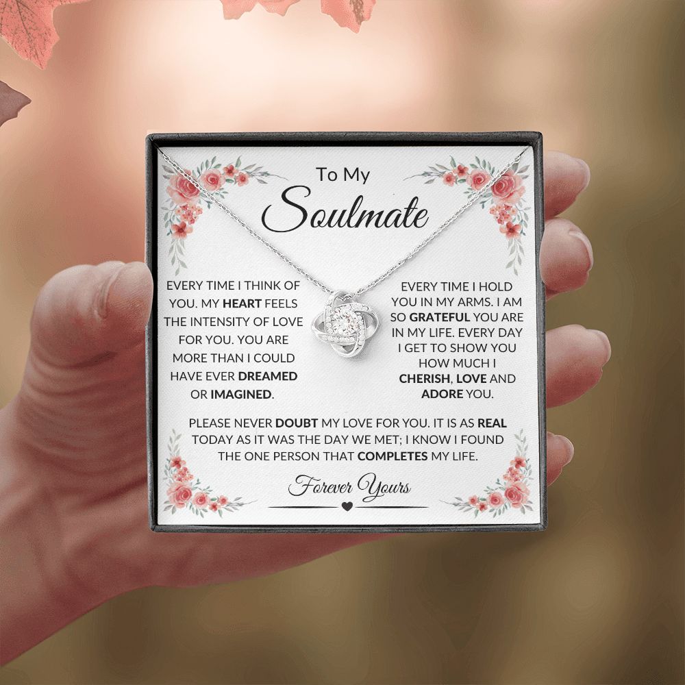 To My Soulmate / Love Knot Necklace