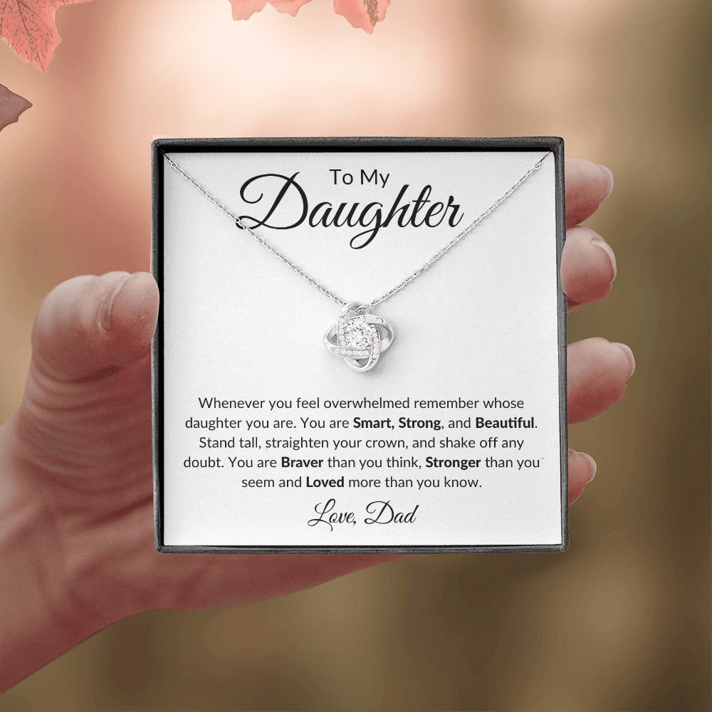 To My Daughter / Love Knot Necklace