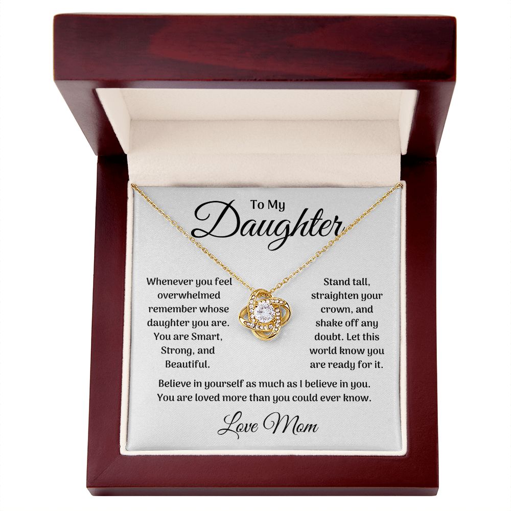 To My Daughter / Love Knot Necklace