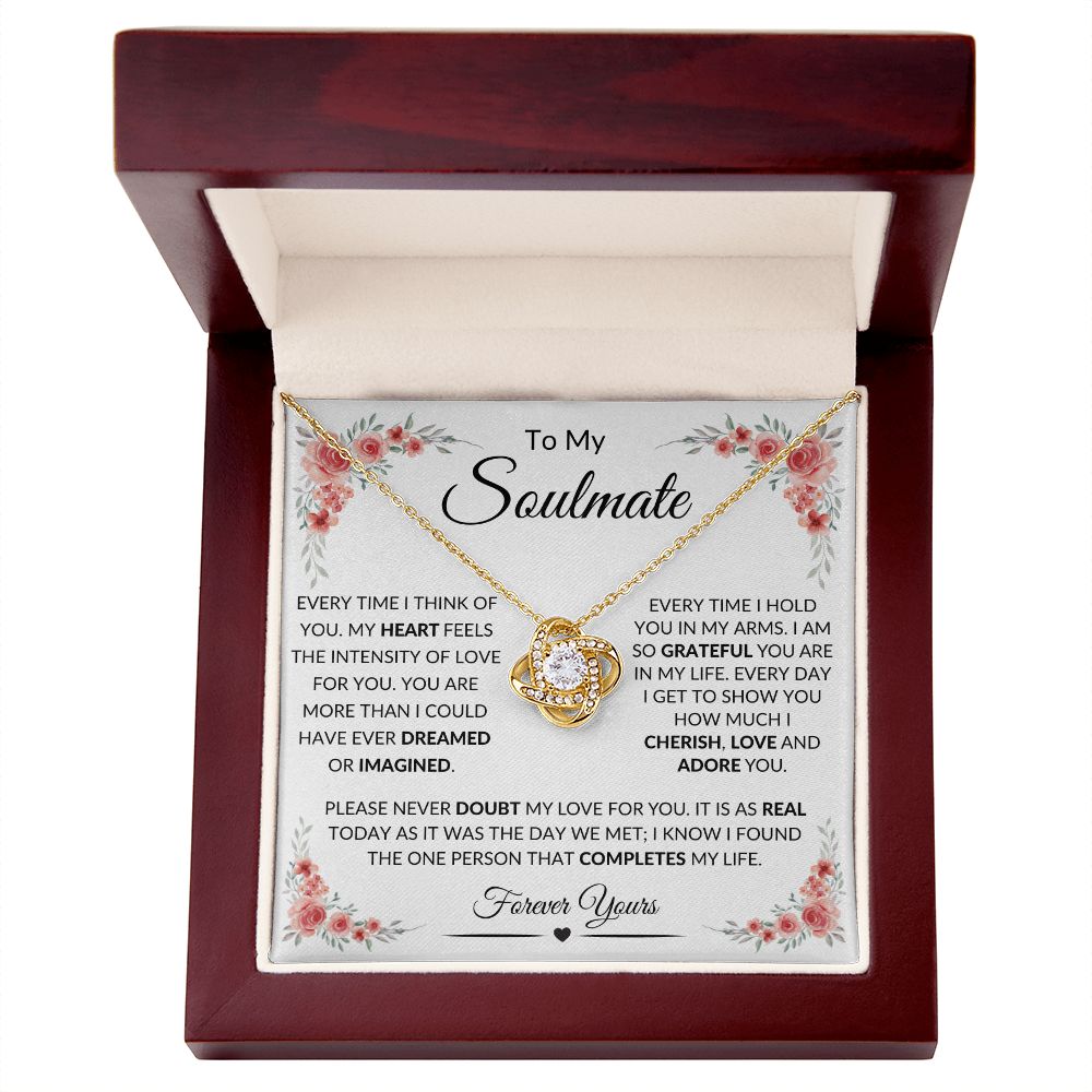 To My Soulmate / Love Knot Necklace