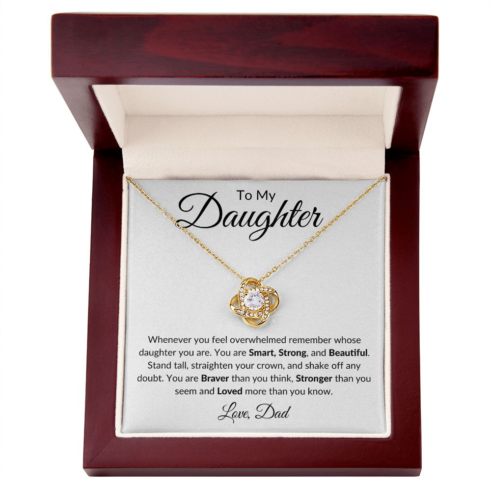 To My Daughter / Love Knot Necklace