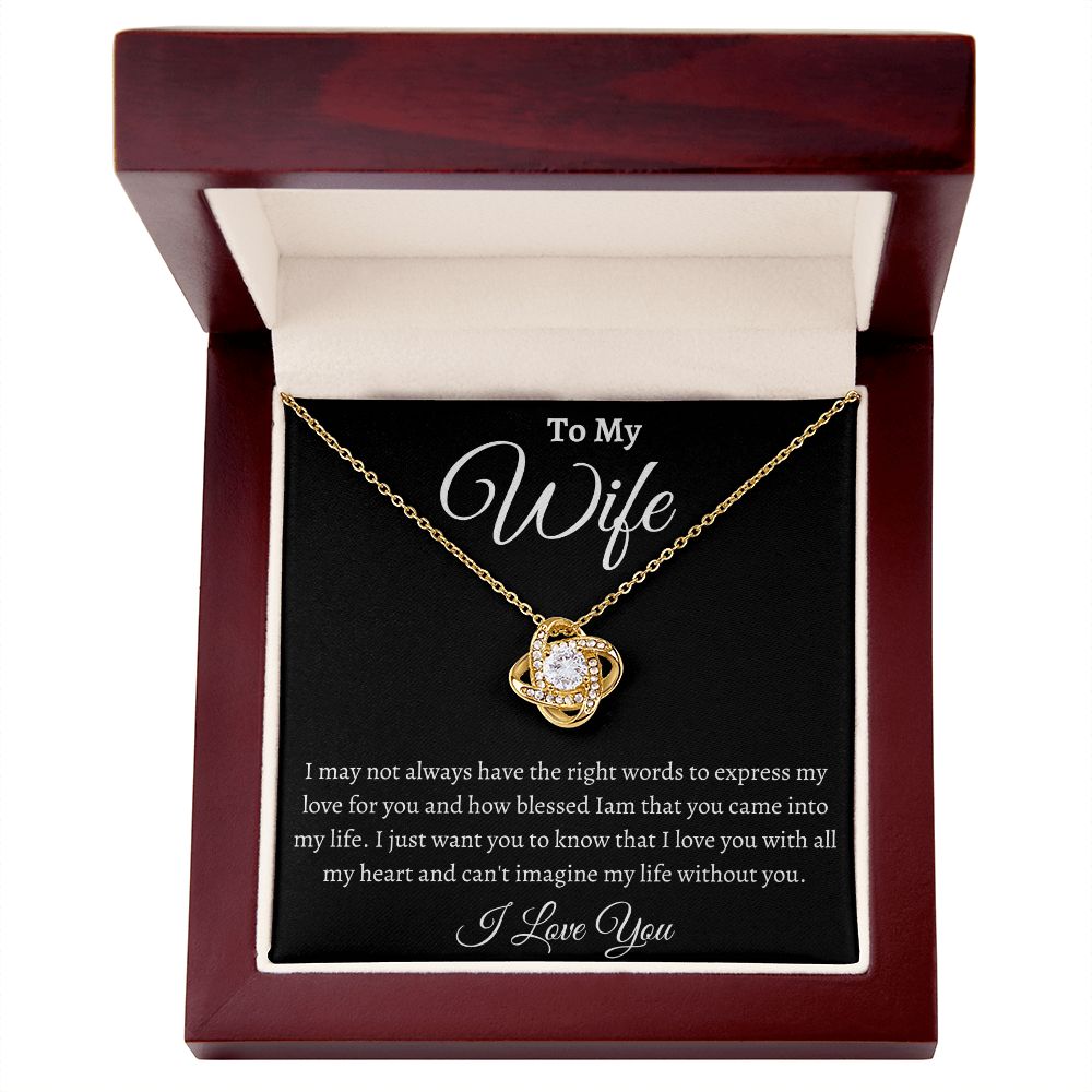 To My Wife / Love Knot Necklace