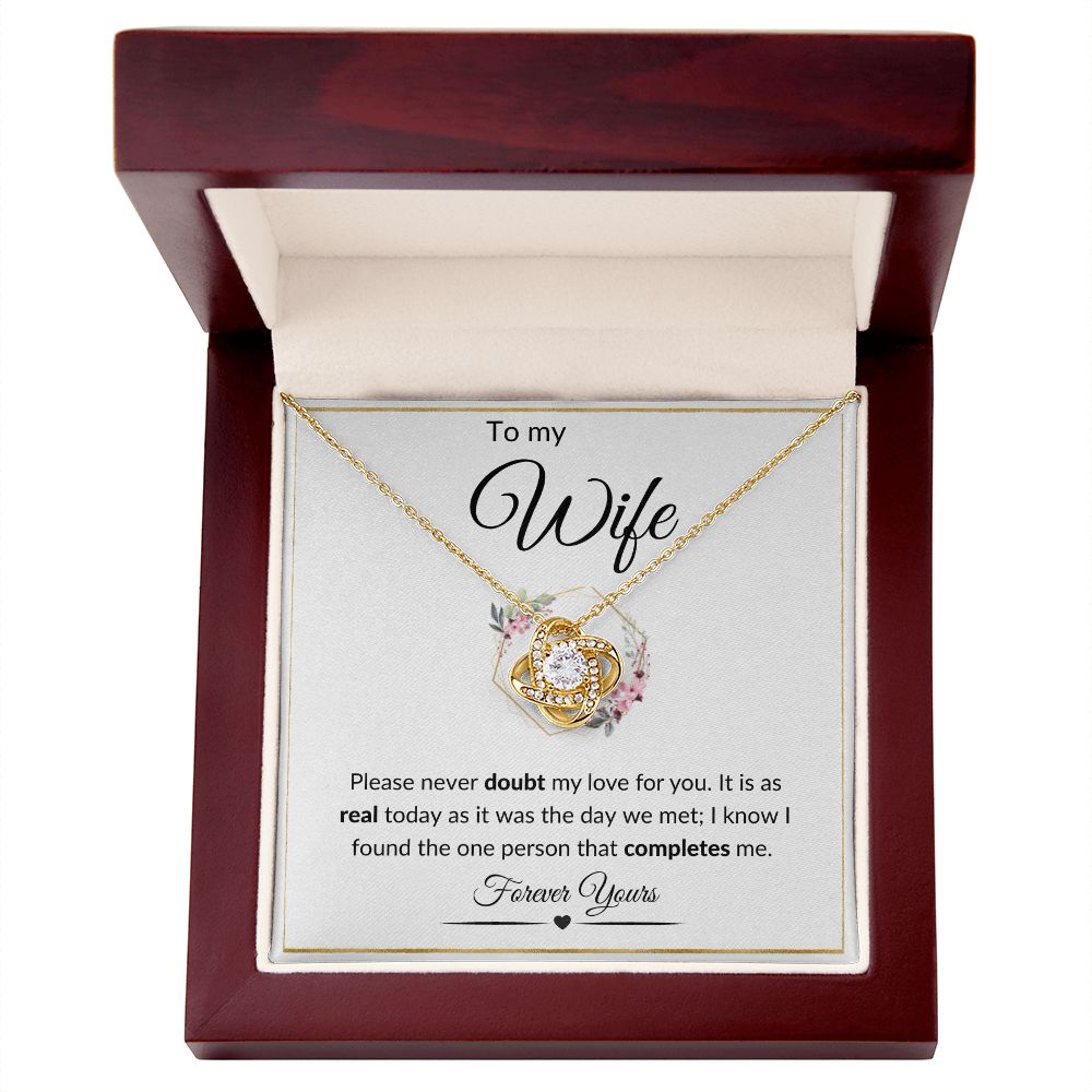 To My Wife / Love Knot Necklace