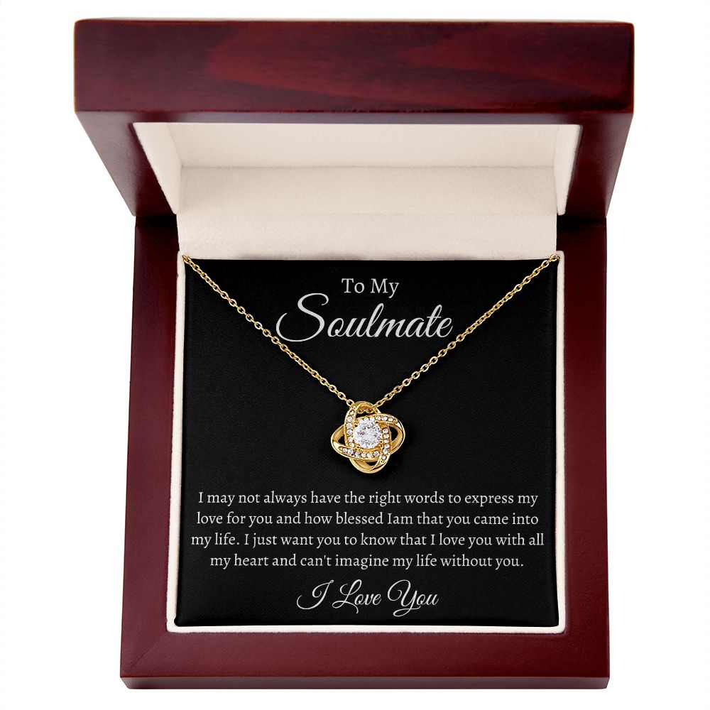 To My Soulmate / Love Knot Necklace