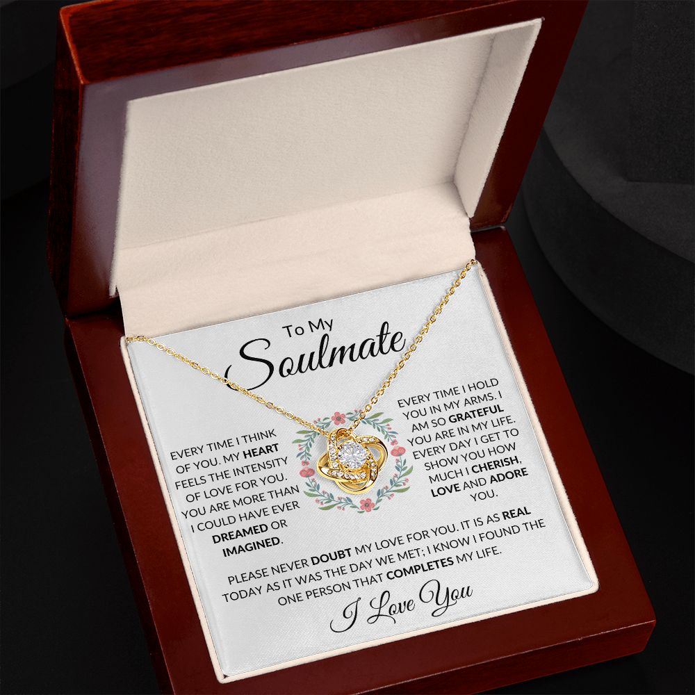 To My Soulmate / Love Knot Necklace