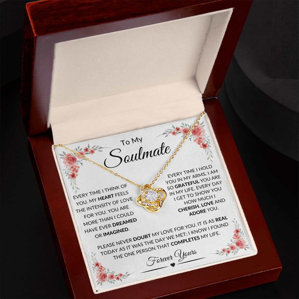 To My Soulmate / Love Knot Necklace