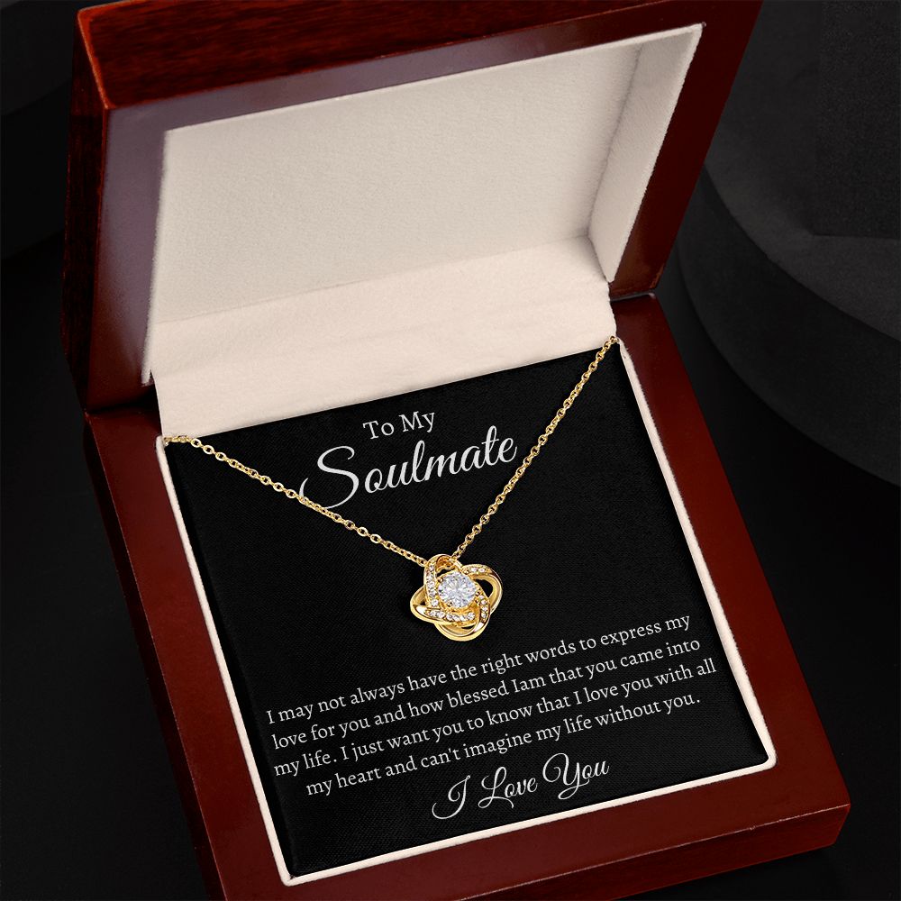 To My Soulmate / Love Knot Necklace