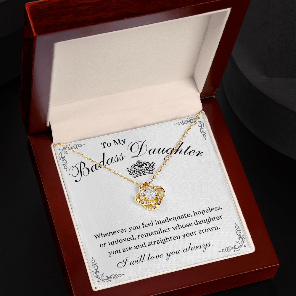To My Badass Daughter / Love Knot Necklace