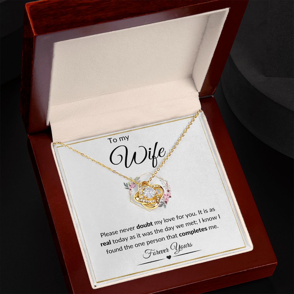 To My Wife / Love Knot Necklace