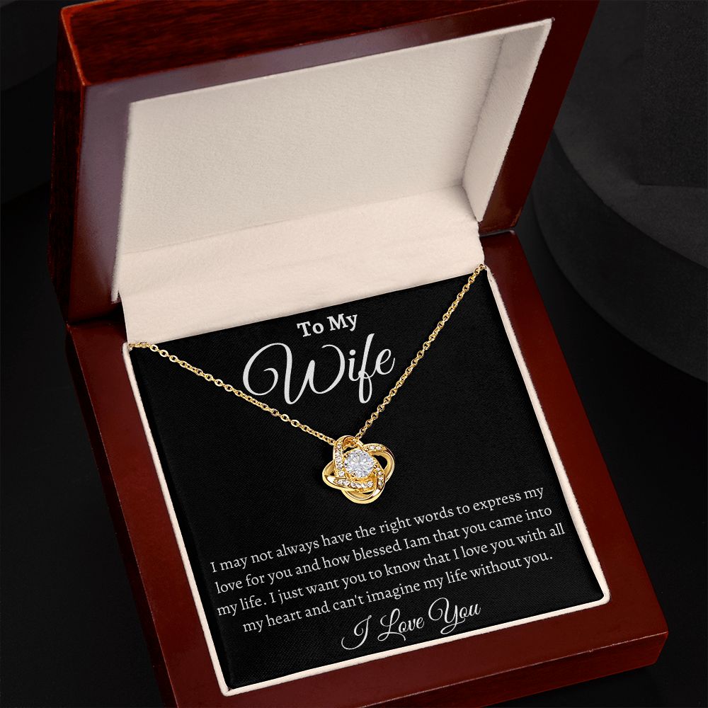 To My Wife / Love Knot Necklace