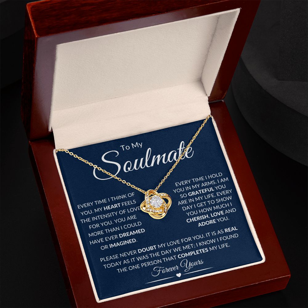To My Soulmate / Love Knot Necklace