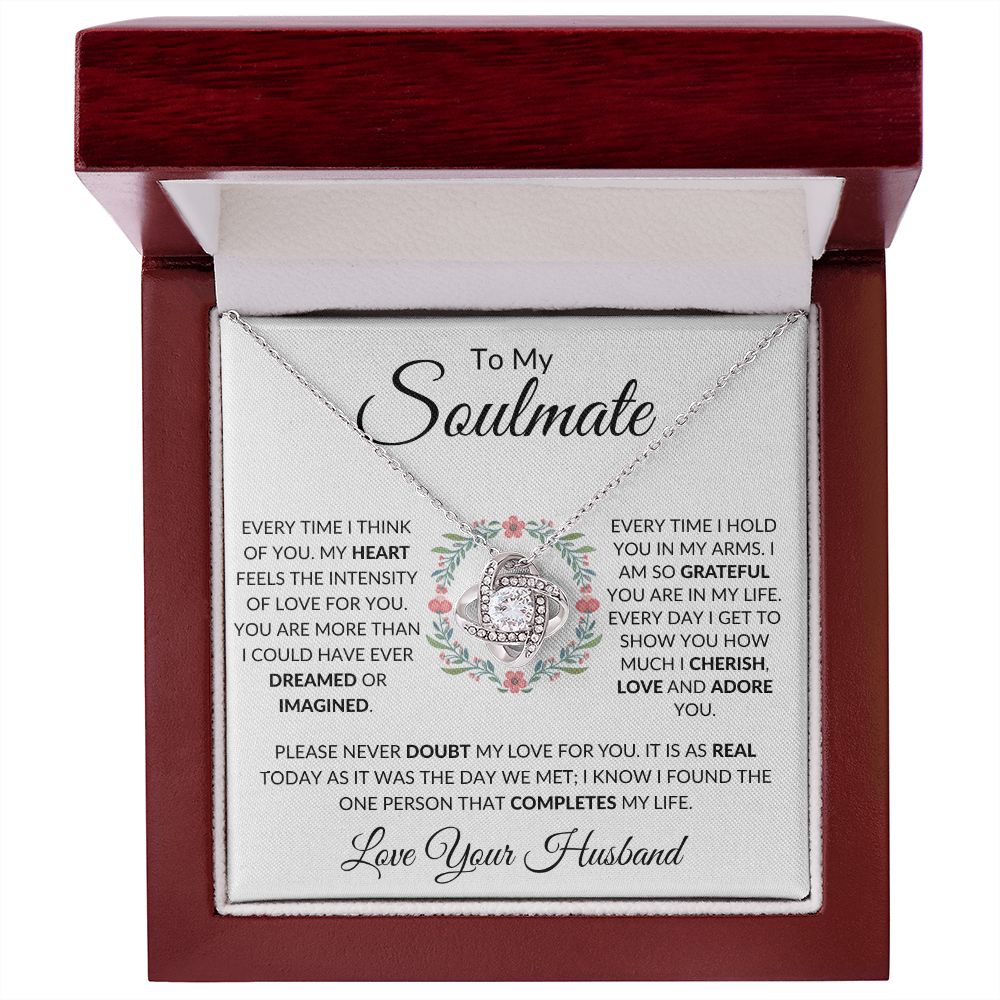 To My Soulmate / Love Knot Necklace