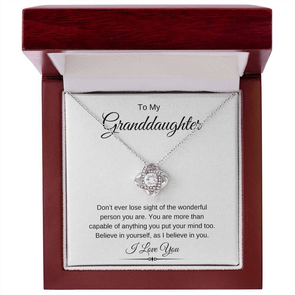 To My Granddaughter / Love Knot Necklace