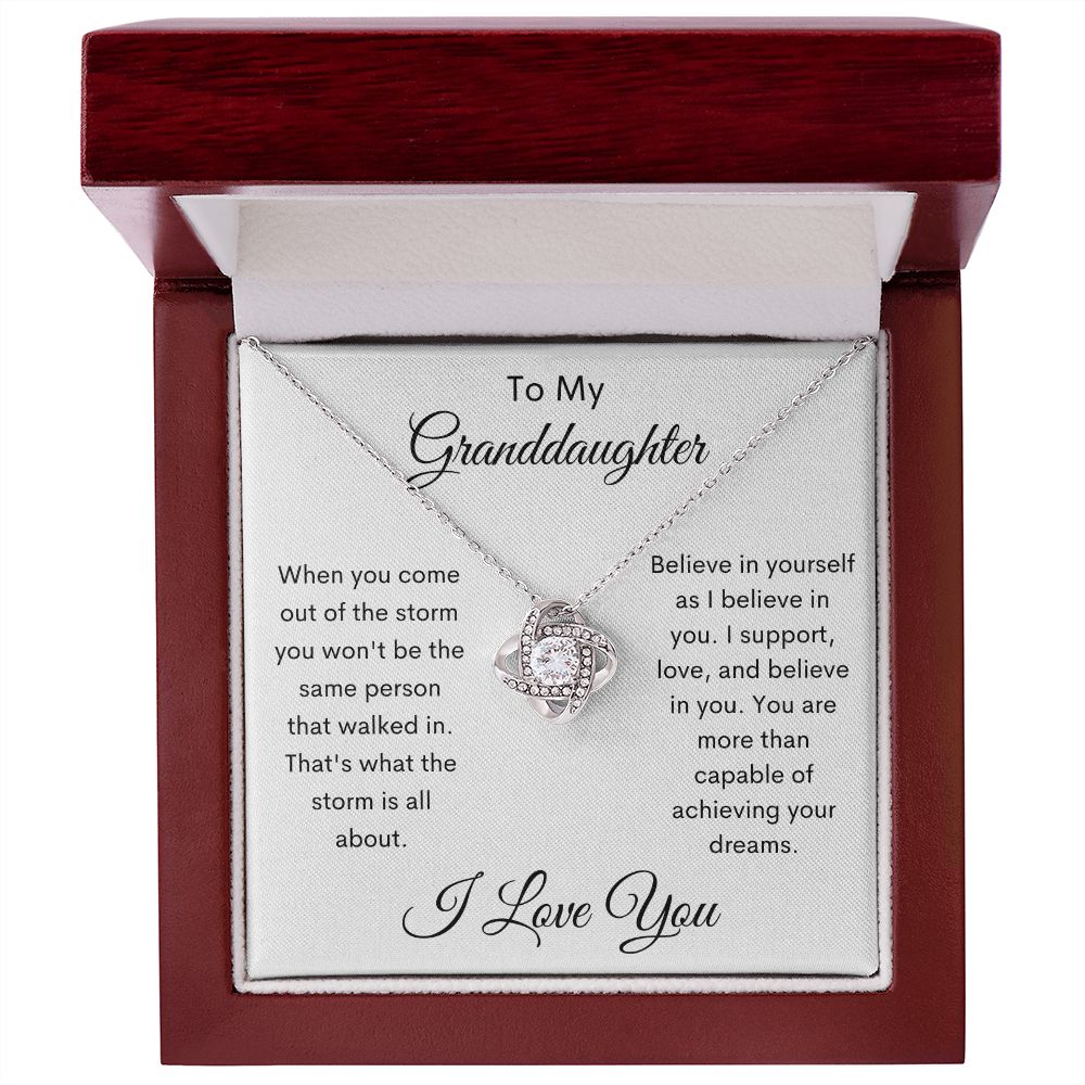 To My Granddaughter / Love Knot Necklace