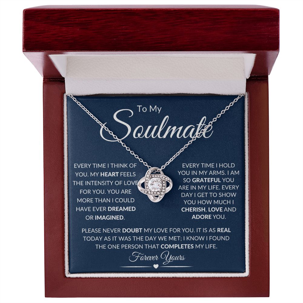 To My Soulmate / Love Knot Necklace