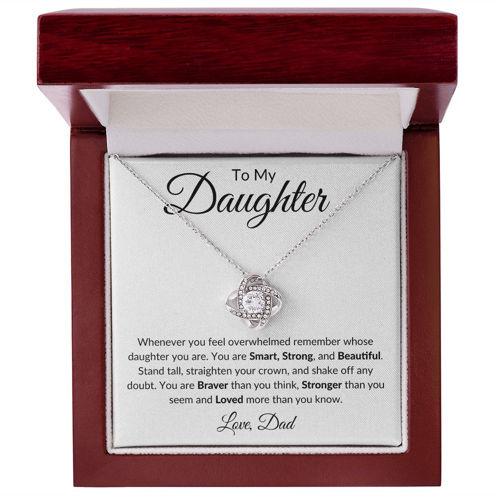 To My Daughter / Love Knot Necklace