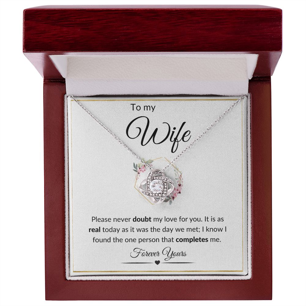 To My Wife / Love Knot Necklace