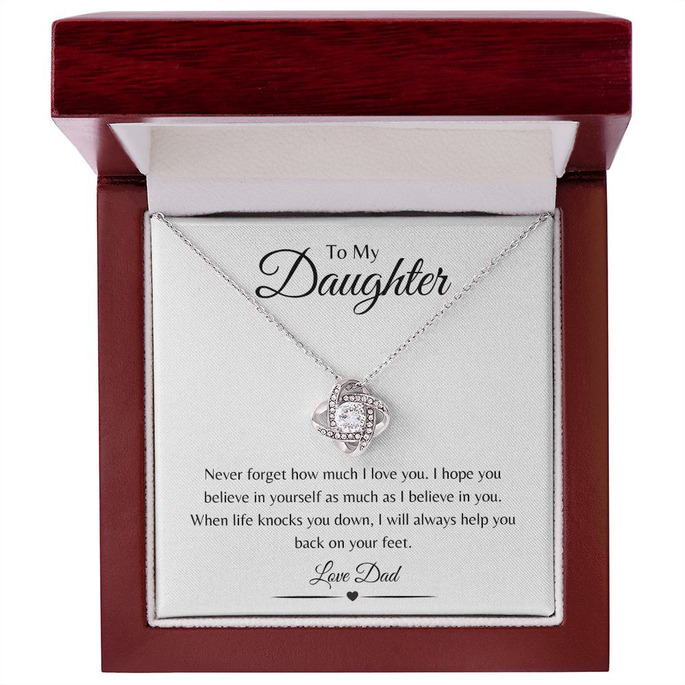 To My Daughter / Love Knot Necklace