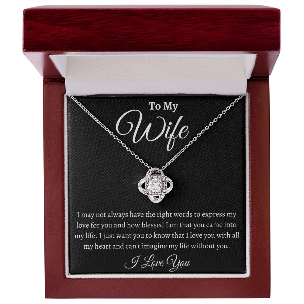 To My Wife / Love Knot Necklace
