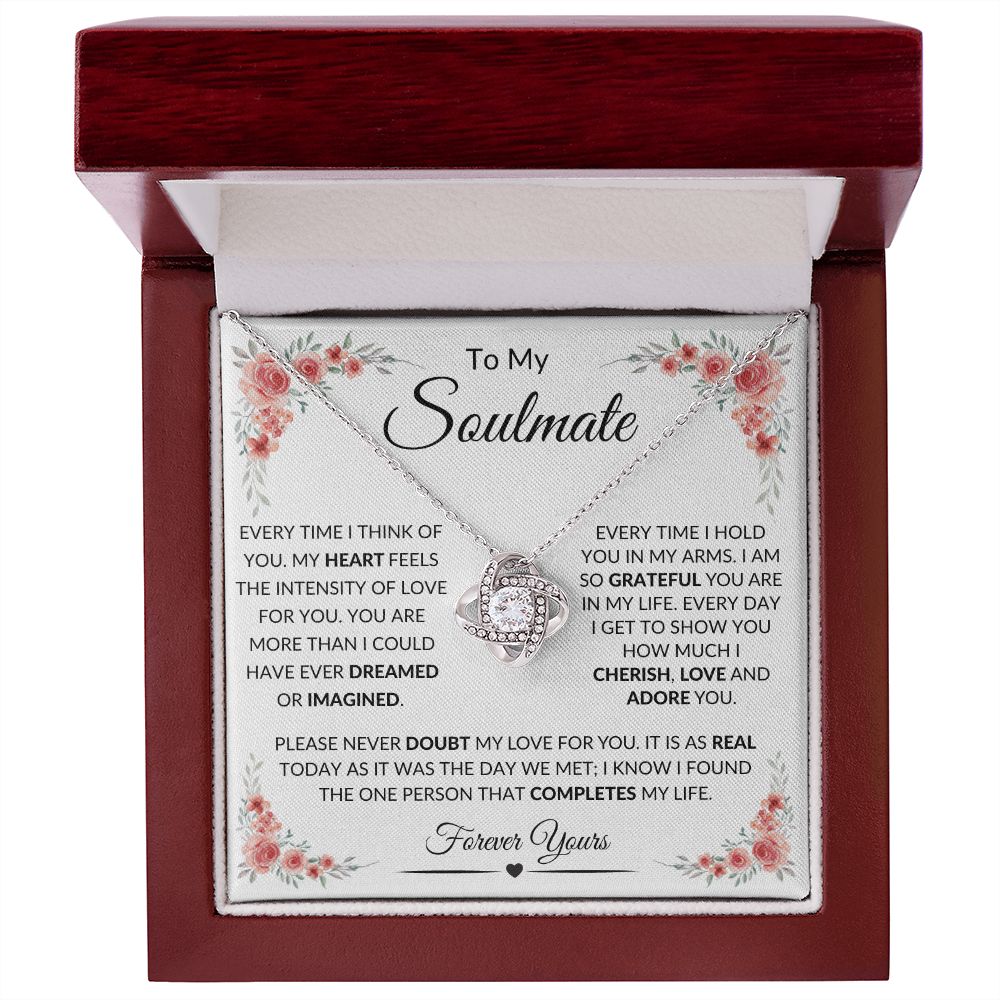 To My Soulmate / Love Knot Necklace