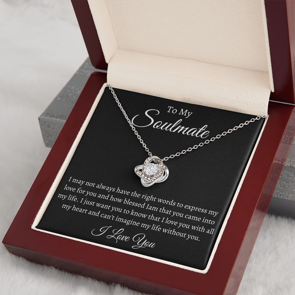 To My Soulmate / Love Knot Necklace