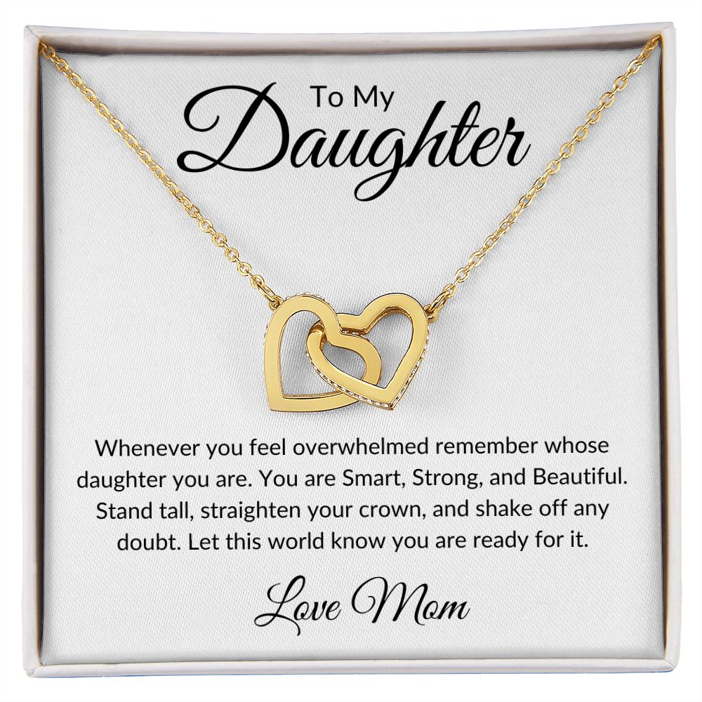 To My Daughter / Interlocking Hearts Necklace