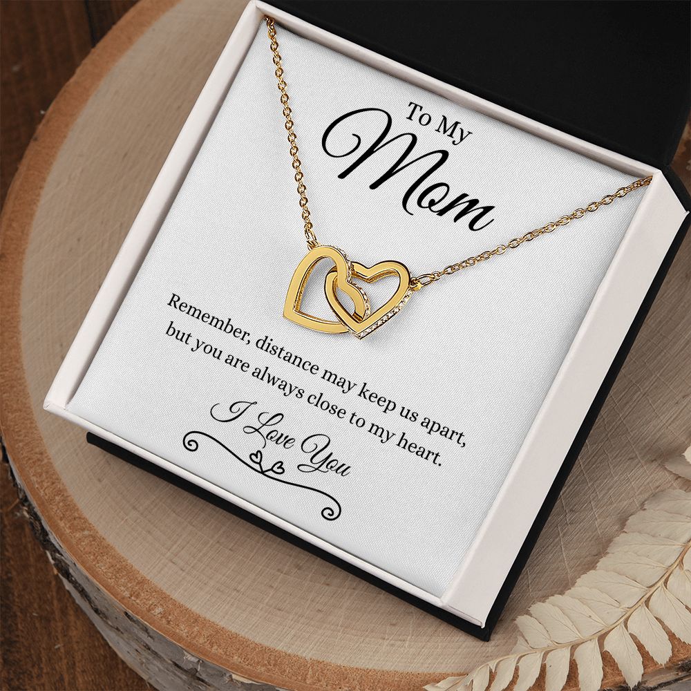 To My Mom / Interlocking Hearts necklace