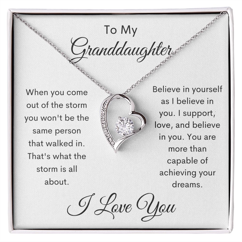 To My Granddaughter / Forever Love Necklace