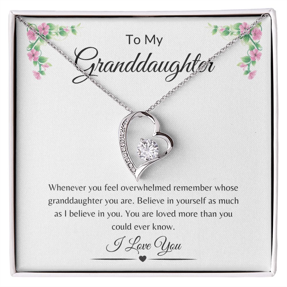 To My Granddaughter / Forever Love Necklace