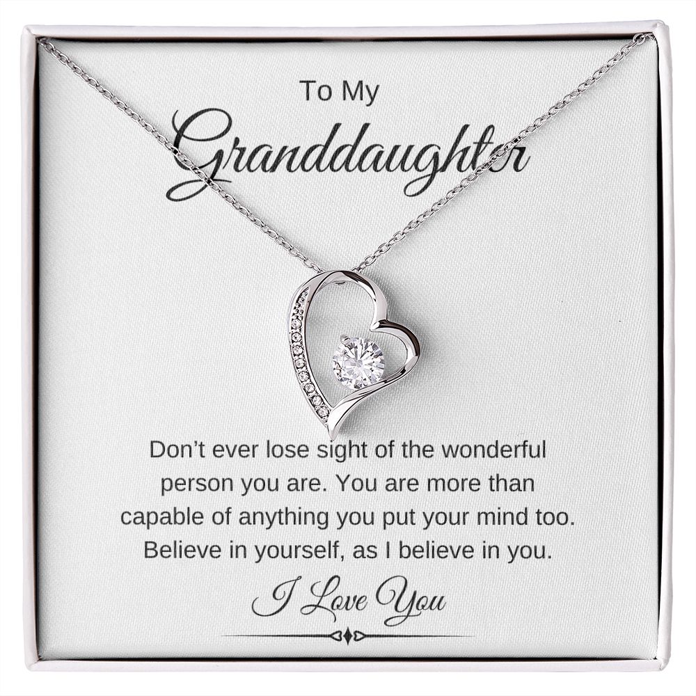 To My Granddaughter / Forever Love Necklace