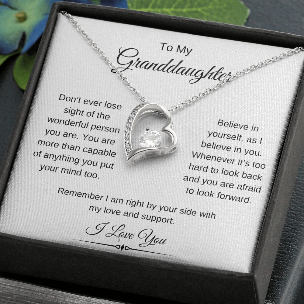 To My Granddaughter / Forever Love Necklace