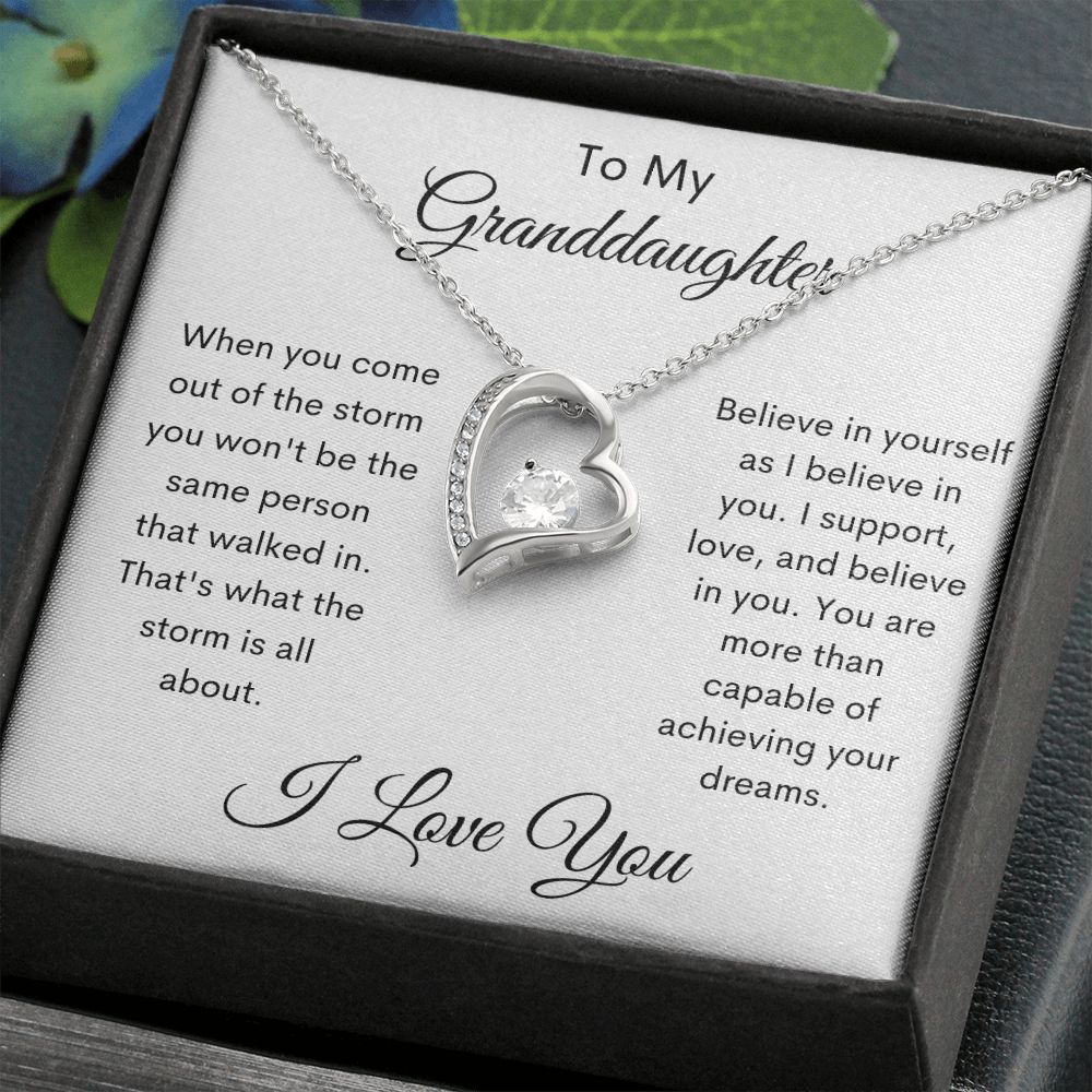 To My Granddaughter / Forever Love Necklace