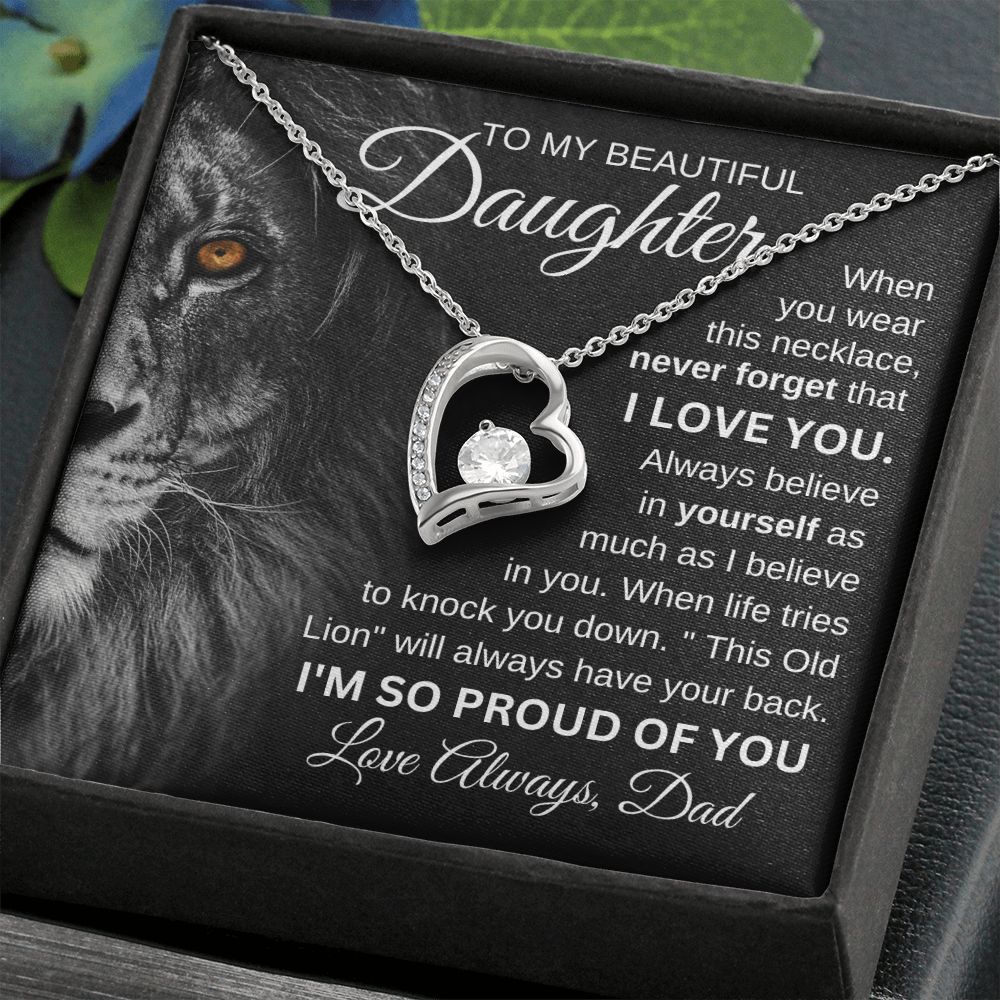To My Beautiful Daughter / Forever Love Necklace
