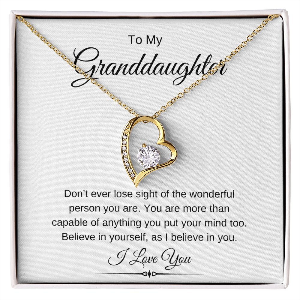 To My Granddaughter / Forever Love Necklace