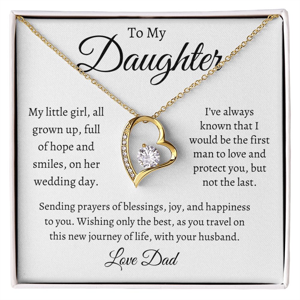To My Daughter on Your Wedding Day / Forever Love Necklace