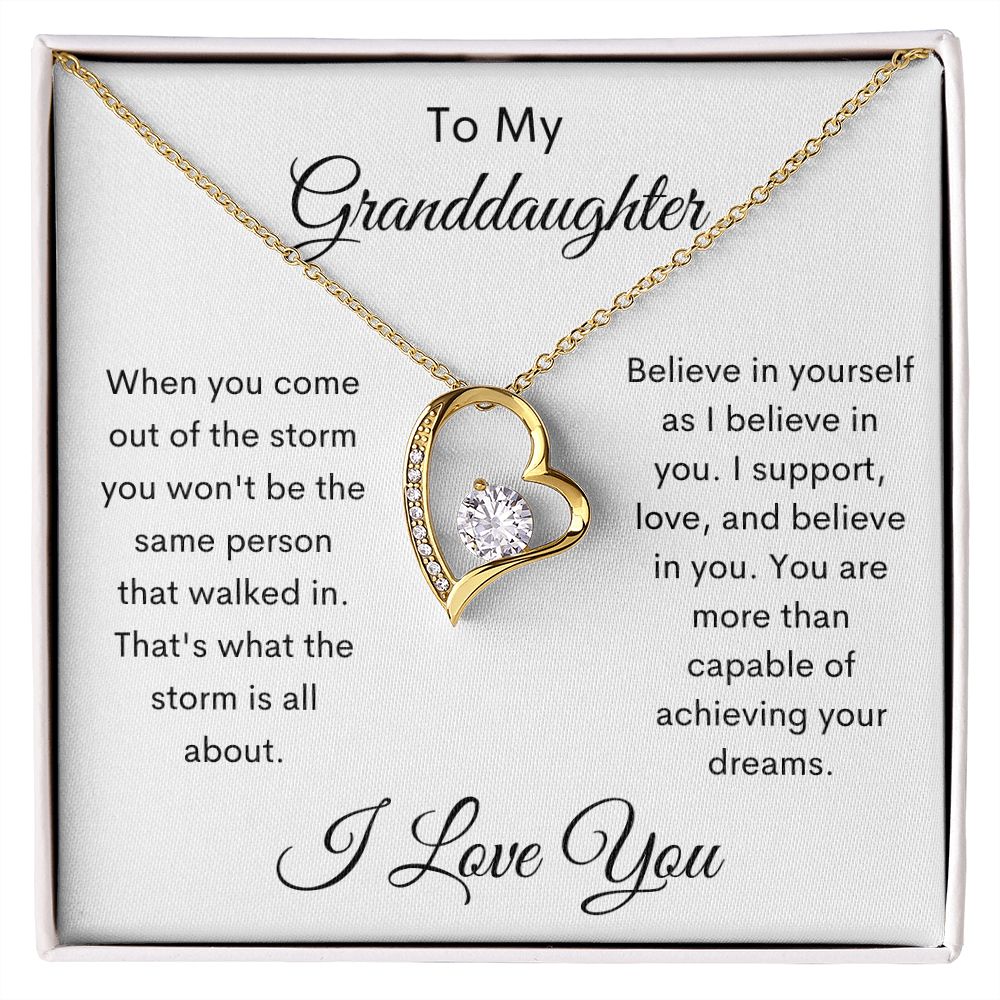 To My Granddaughter / Forever Love Necklace