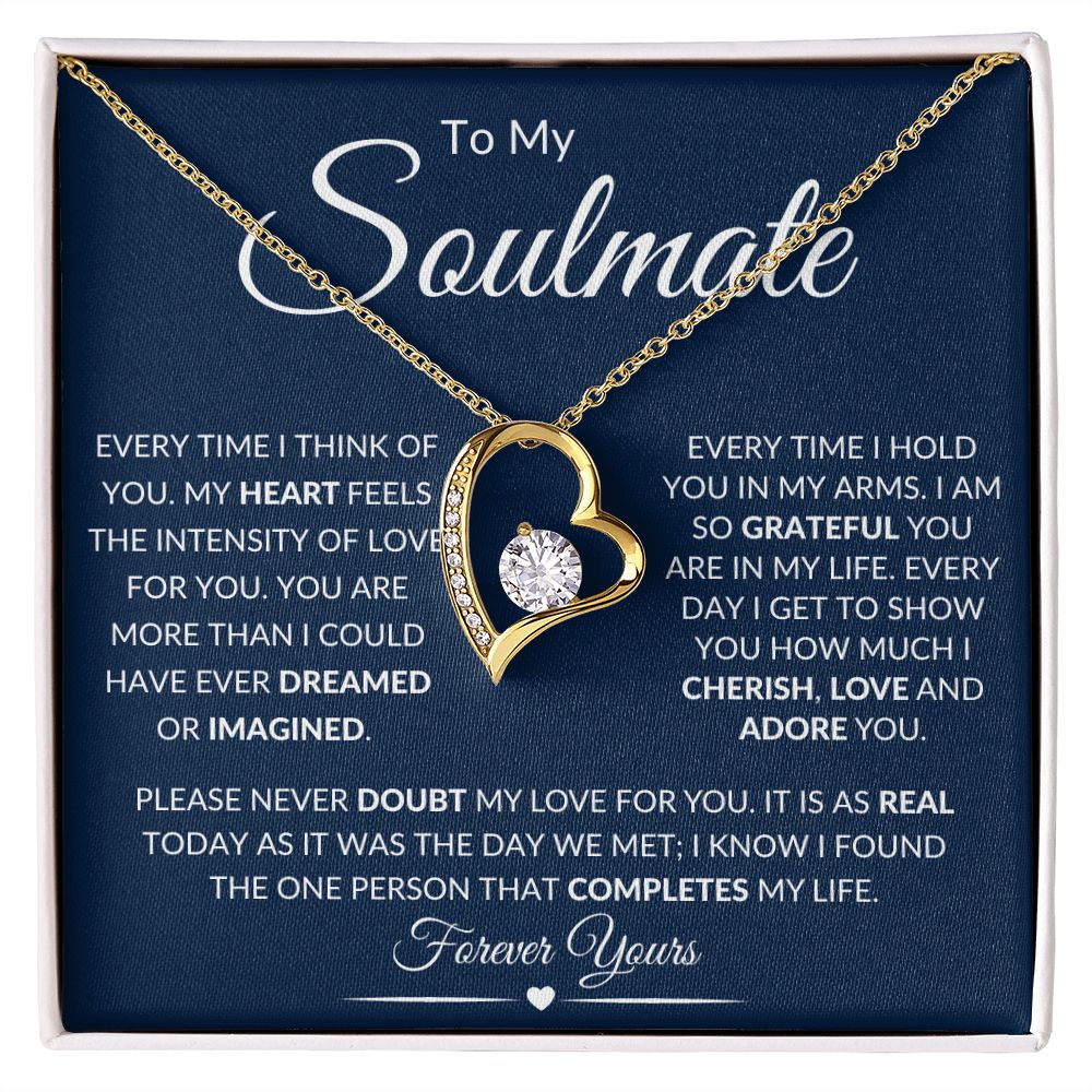 To My Soulmate / Forever Love Necklace