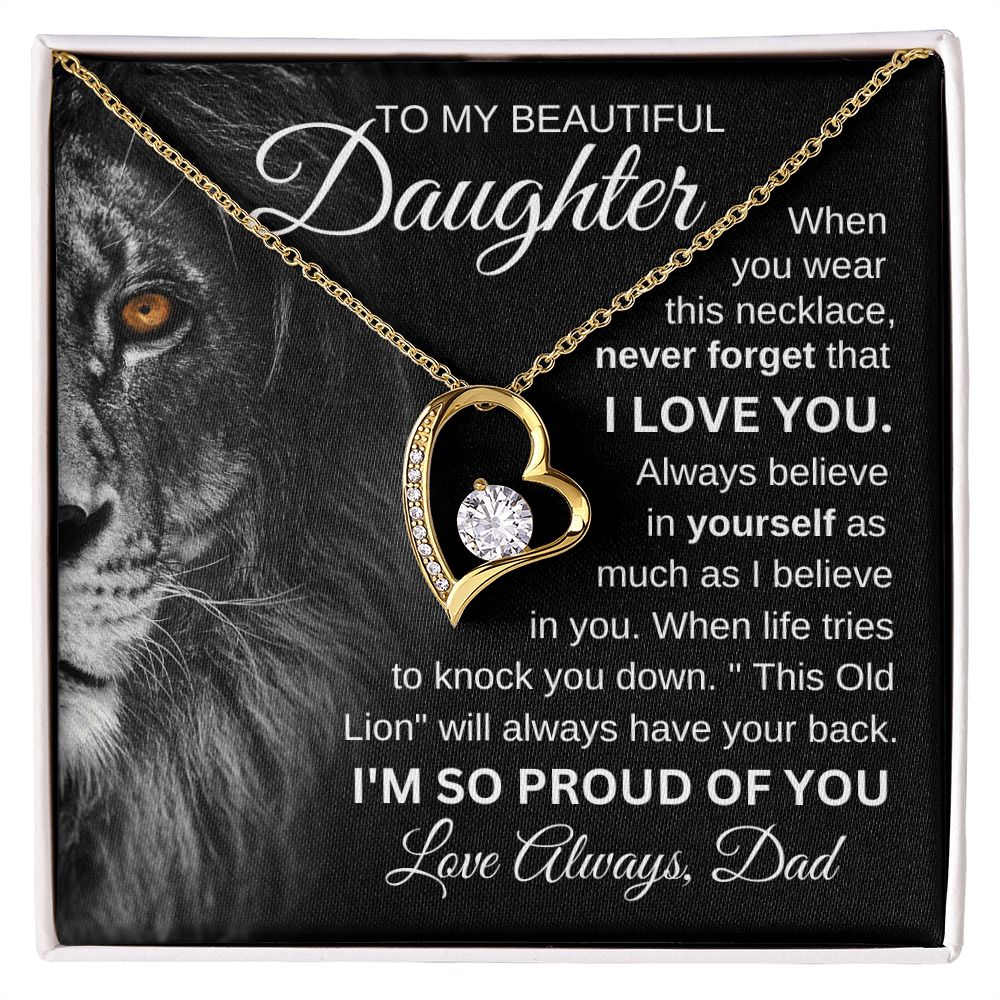 To My Beautiful Daughter / Forever Love Necklace