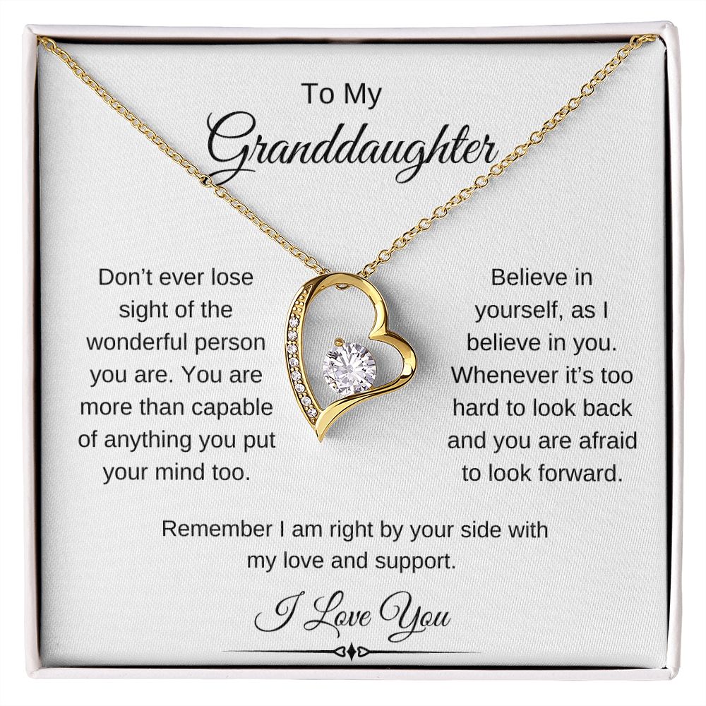 To My Granddaughter / Forever Love Necklace
