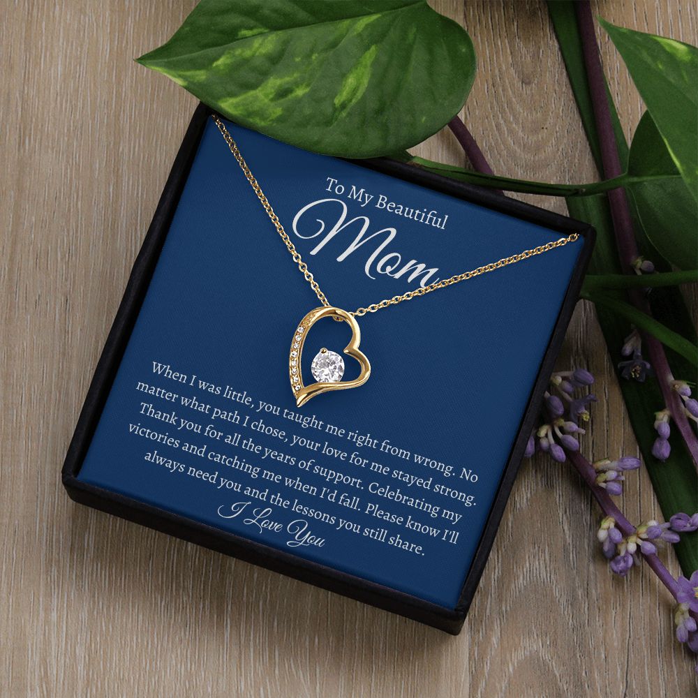 To My Beautiful Mom / Forever Love Necklace