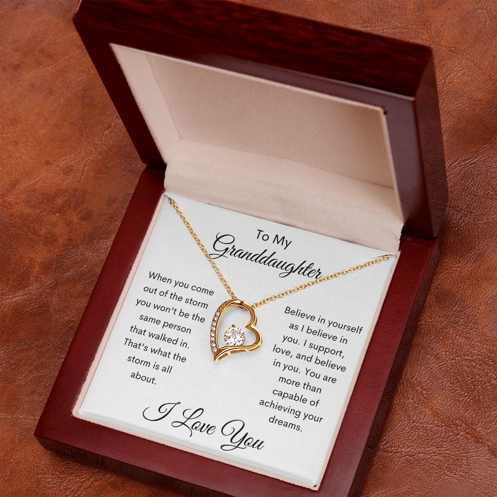 To My Granddaughter / Forever Love Necklace
