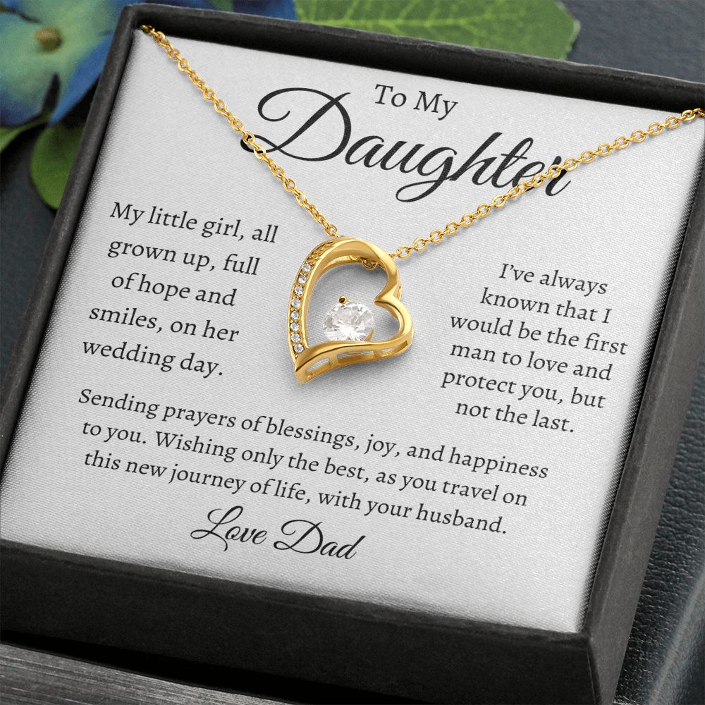 To My Daughter on Your Wedding Day / Forever Love Necklace