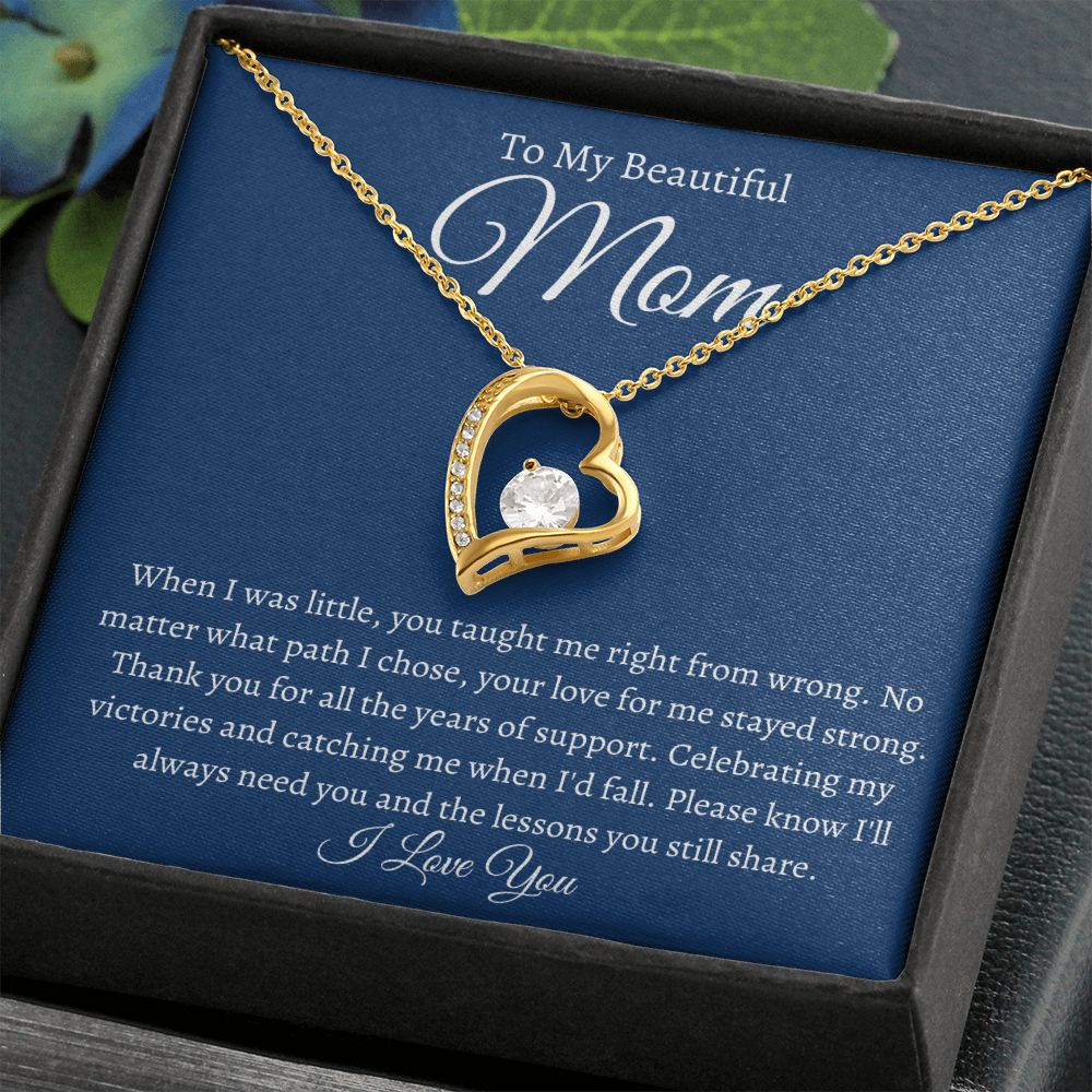 To My Beautiful Mom / Forever Love Necklace