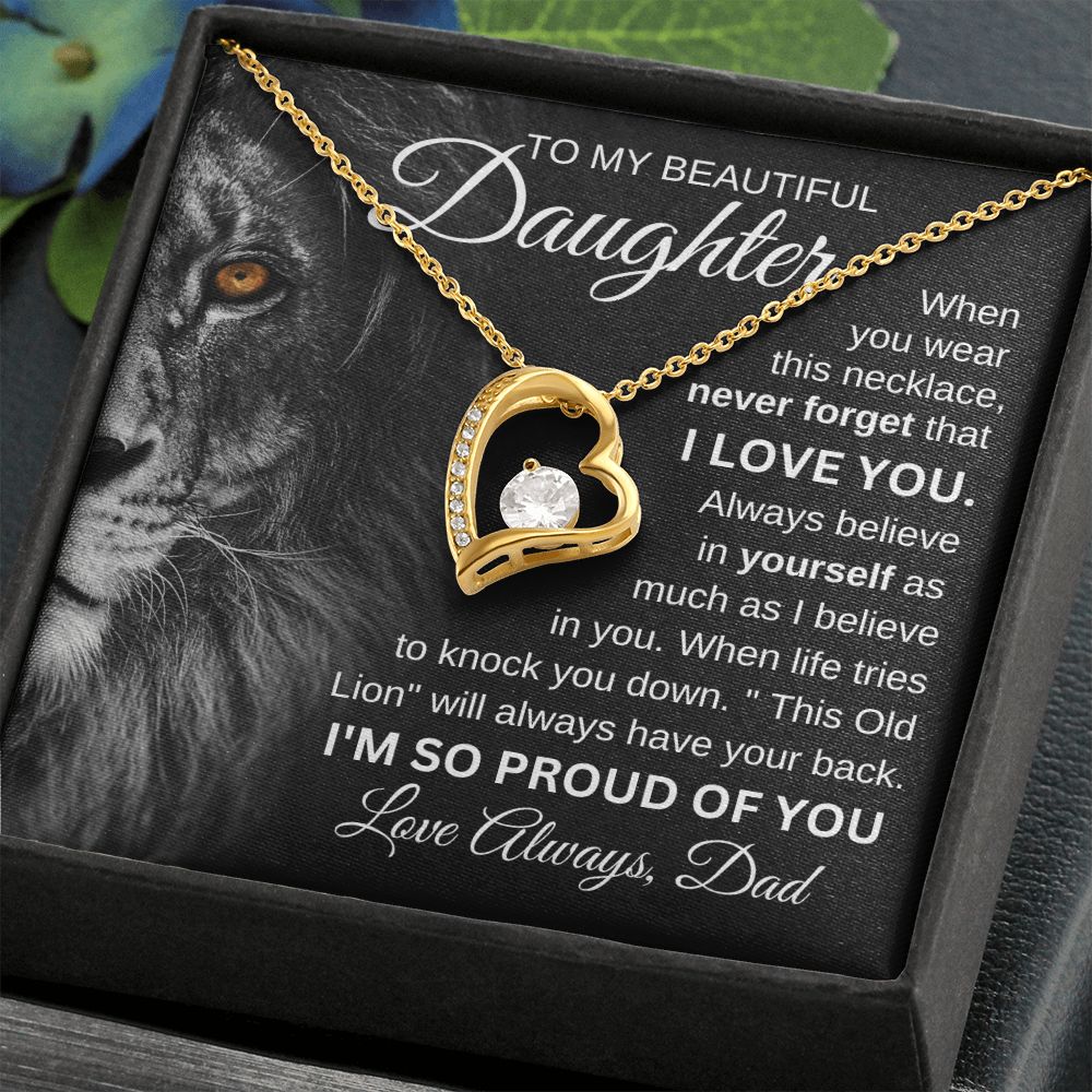To My Beautiful Daughter / Forever Love Necklace