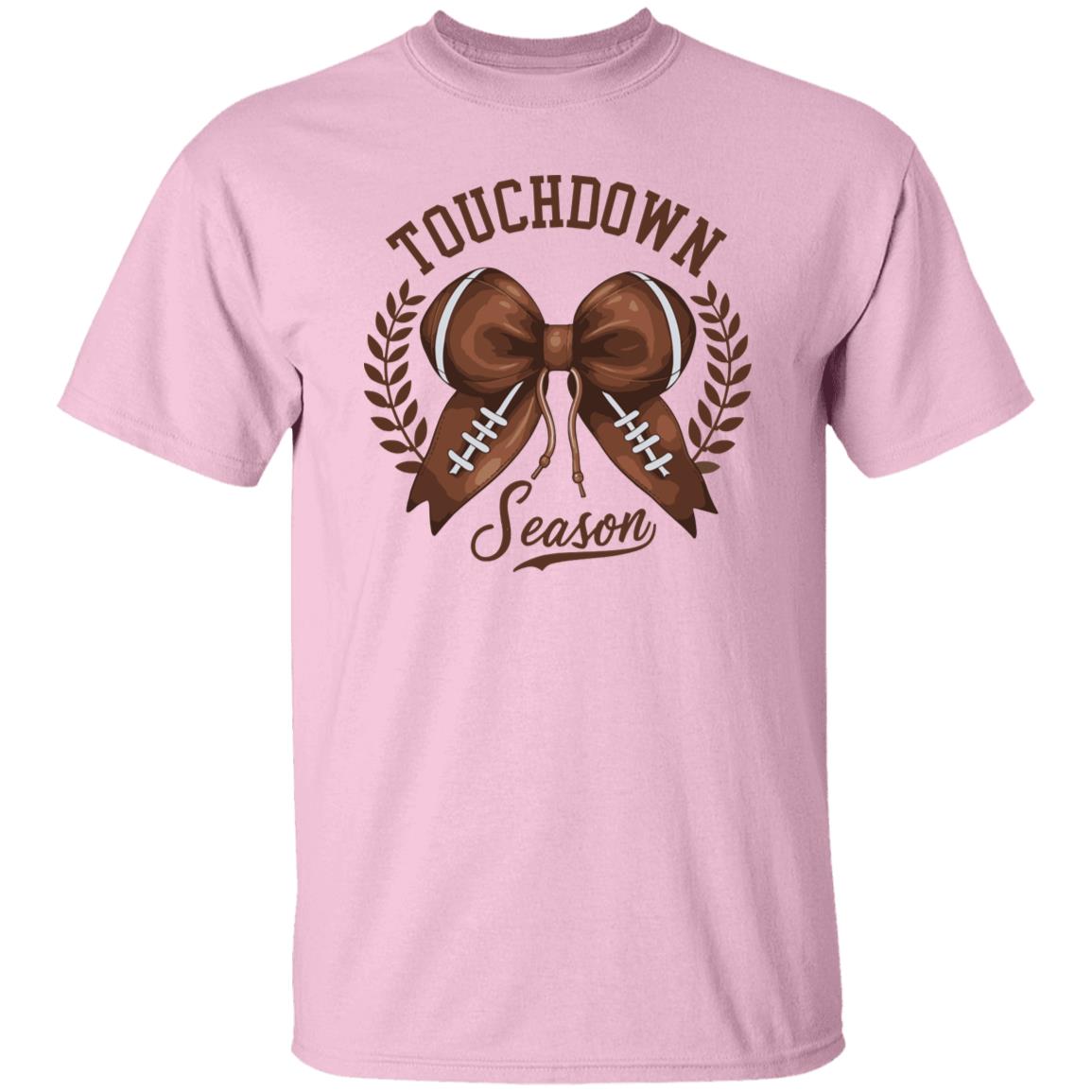 Touchdown Season American Football Bow Game Day Thanksgiving T-Shirt