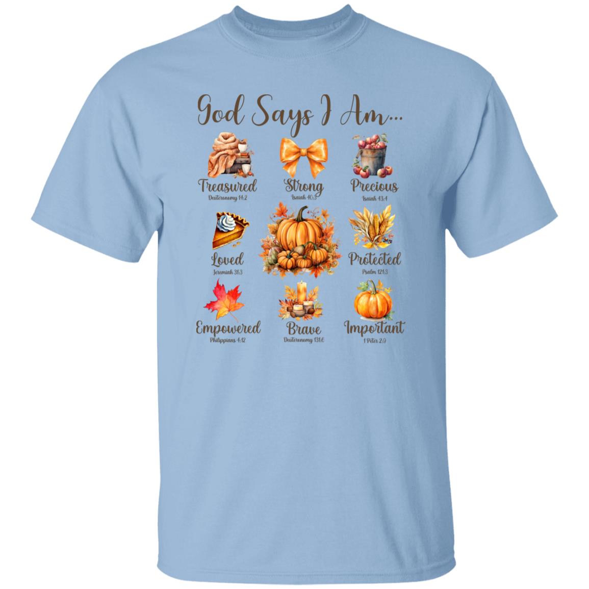 God Say I Am Fall Unisex Shirt Casual Autumn Thanksgiving Graphic T-Shirt