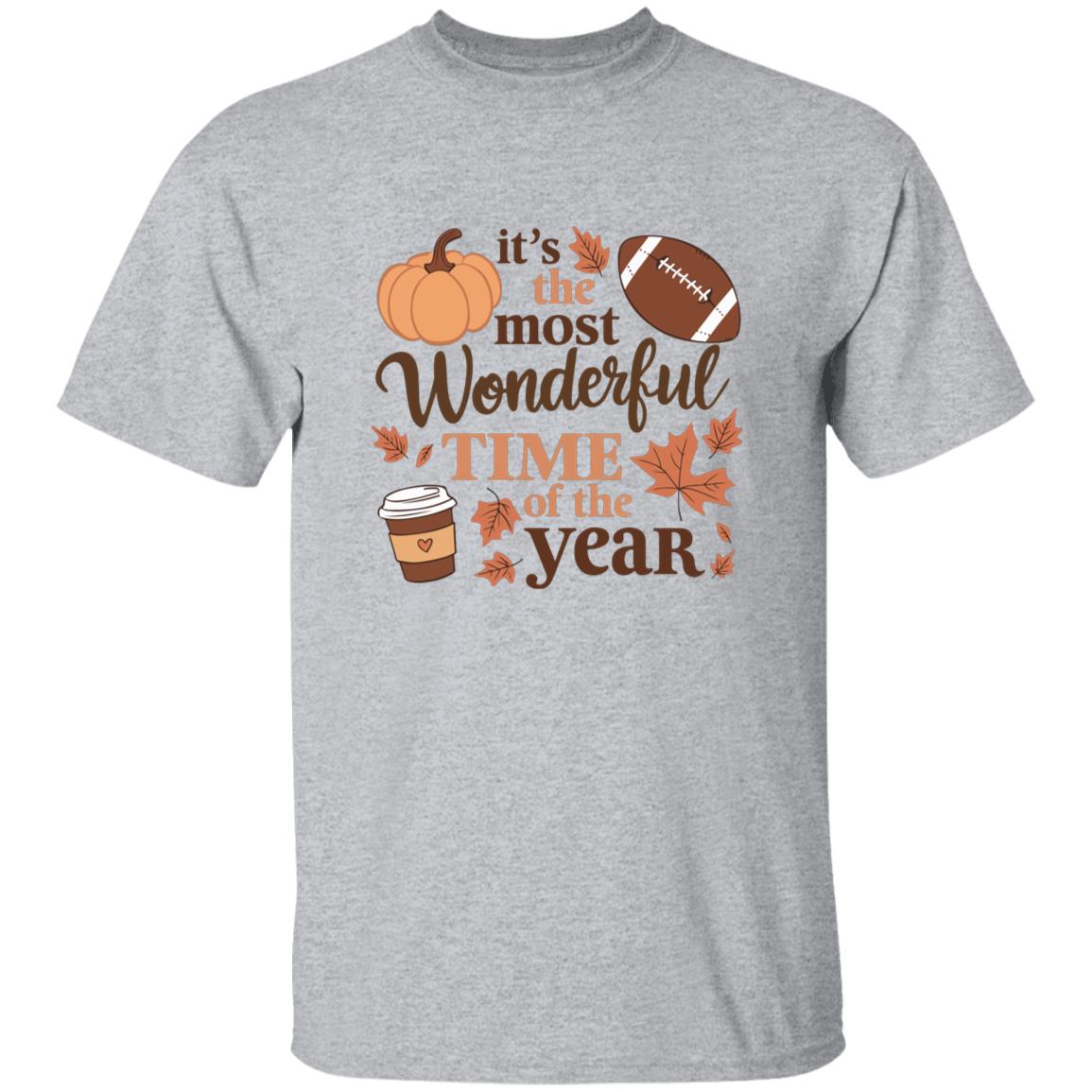 It's The Most Wonderful Time Of The Year Funny Men Women Thanksgiving Football T-Shirt