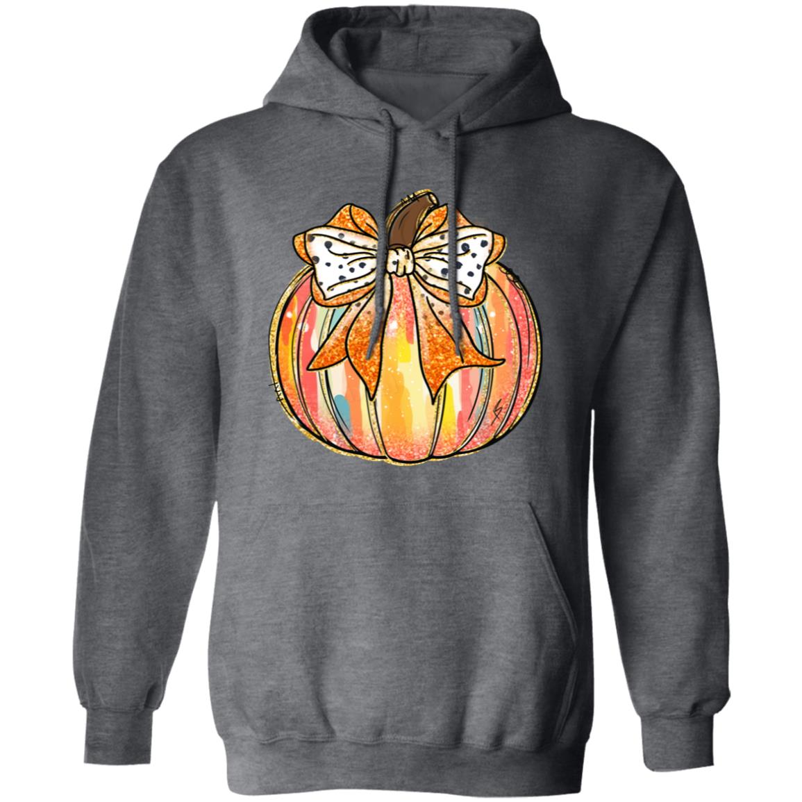 Fall Bow Pumpkin Unisex Hoodie Halloween Pumpkin Graphic Pullover Thanksgiving Cute Autumn Thankful Pullover Hoodie