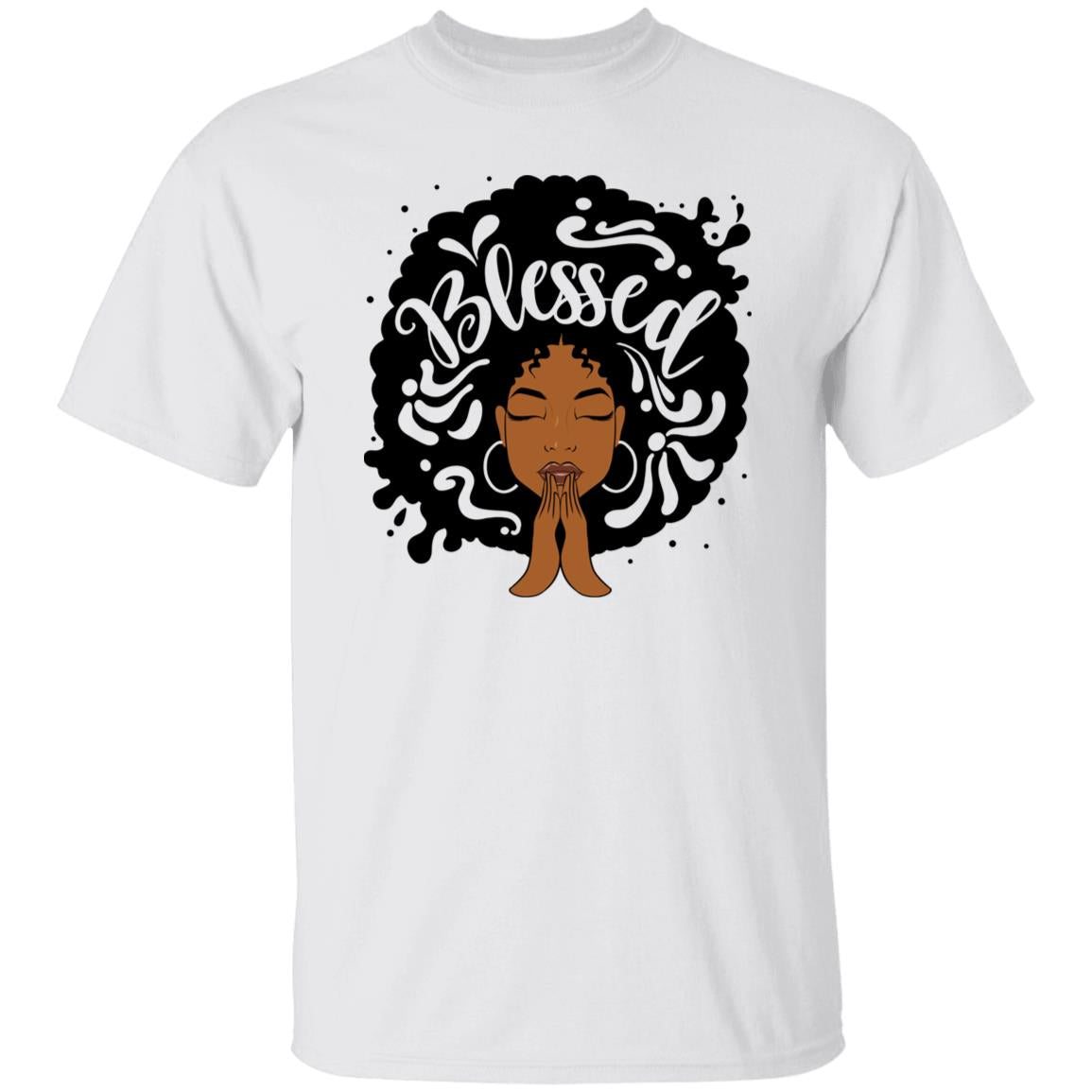 Blessed African American Afro Black Women With Hat Christian T-Shirt