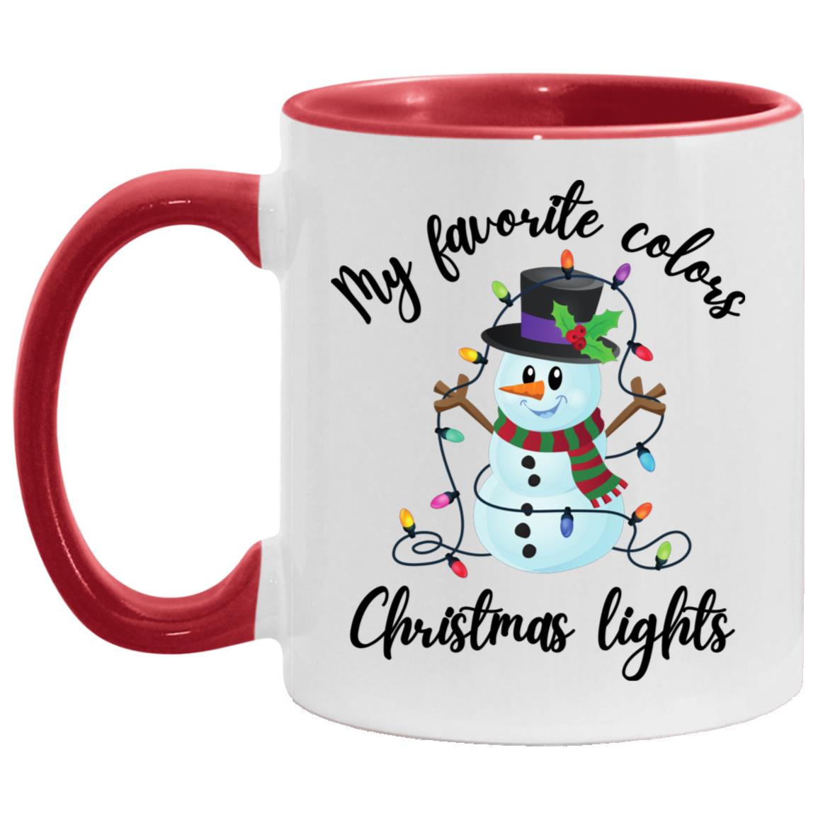 My Favorite Colors Snowman Mugs